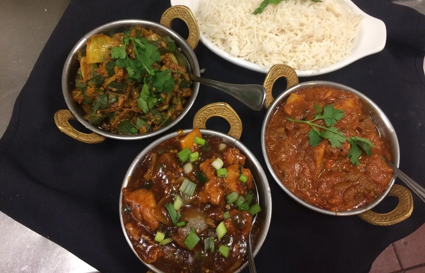 Traditional Kerala catering tray setup for events